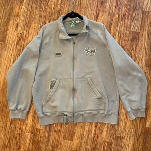 Vintage Y2K LRG Zip Up Sweatshirt Men's XL Sage Green Streetwear Jacket Distress